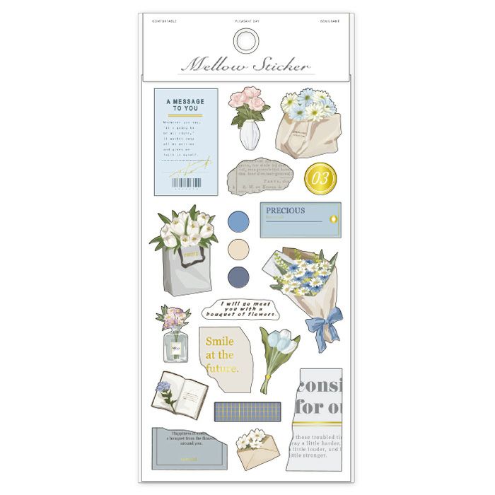 MindWave マインドウェイブ  メローステッカー 81614 flower （10セット）