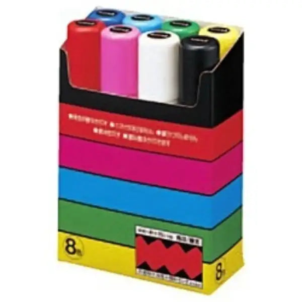 三菱鉛筆｜MITSUBISHI PENCIL POSKA(ポスカ) 水性ペン 極太角芯 8色セット PC17K8C 4902778174340