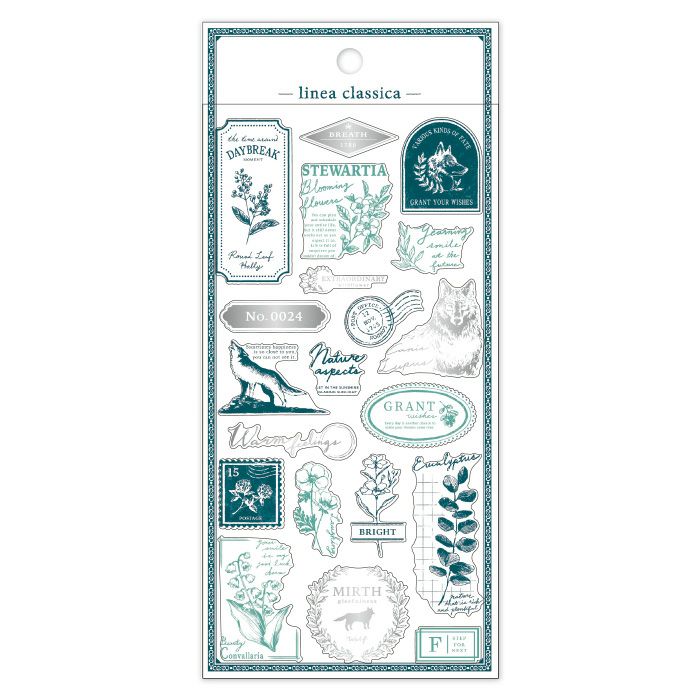 MindWave マインドウェイブ  リネアクラシカステッカー 81434 wolf （10セット）