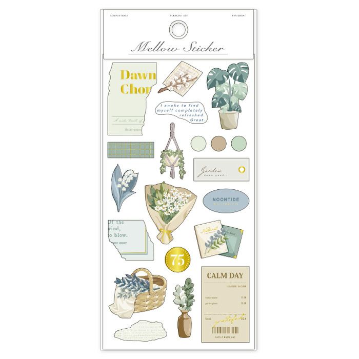 MindWave マインドウェイブ  メローステッカー 81617 leaf （10セット）