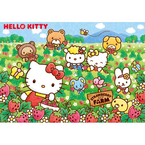 Tenyo MC-80-879 ปริศนาเด็ก Hello Kitty's I Love Strawberry 4536906808793