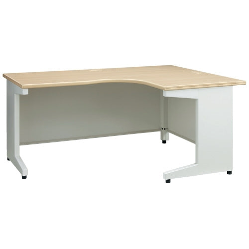 PLUS（プラス）オフィス家具 L型平机 RJ-1612L-R WM/W4ホワイトメープル　