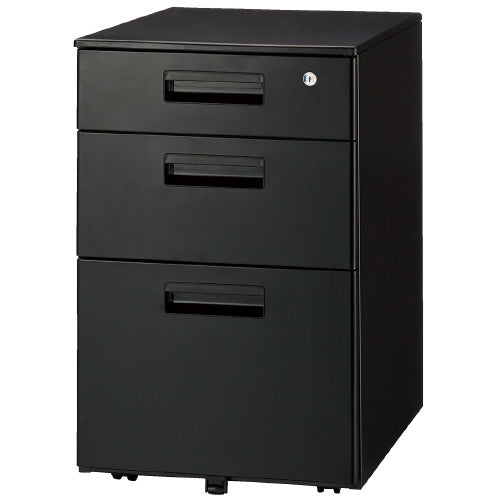 PLUS（プラス）オフィス家具 キャビネット3段 GT-463SCR BK　