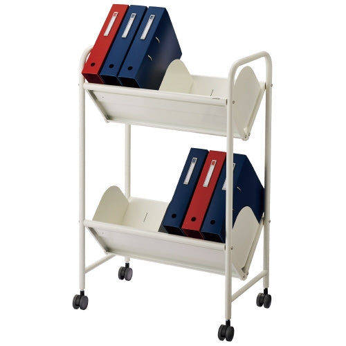 PLUS（プラス）オフィス家具 ☆ファイルワゴン BR-2S 2段 ホワイト　4522977200338