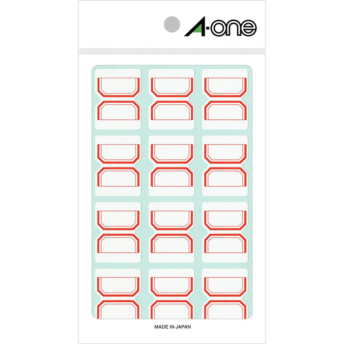 エーワン セルフインデックス 中 赤 12面 15シート 04005（10セット）