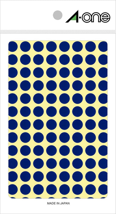 エーワン カラーラベル 青 丸型 9mm 14シート 07002（10セット）