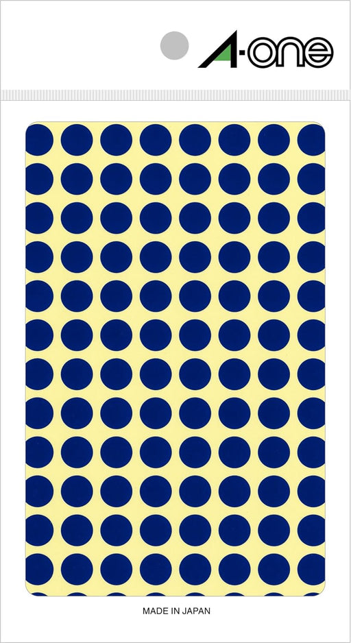 エーワン カラーラベル 青 丸型 9mm 14シート 07002（10セット）