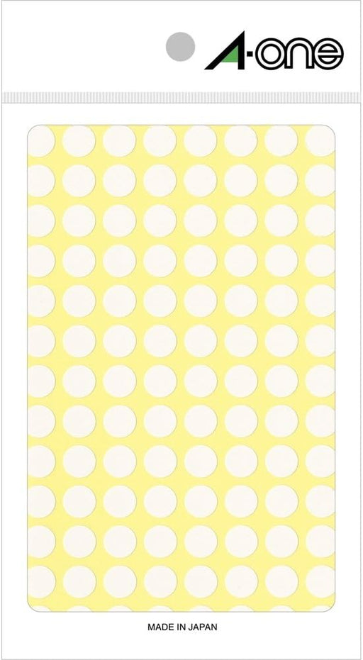 エーワン カラーラベル 白 丸型 9mm 14シート 07010（10セット）