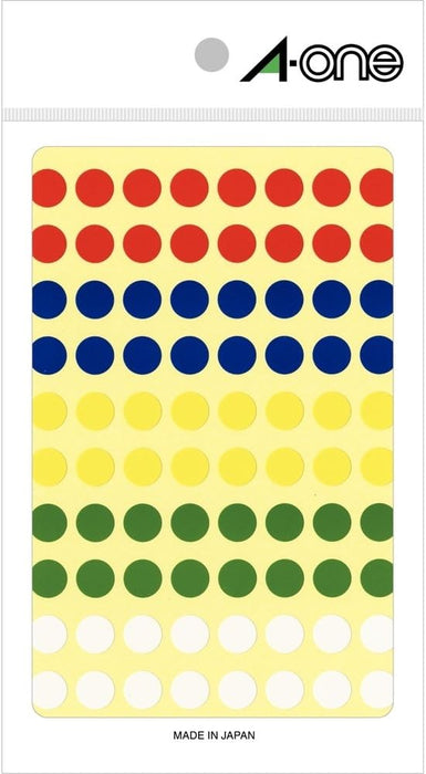 エーワン カラーラベル アソート 丸型 9mm 11シート 07014（10セット）