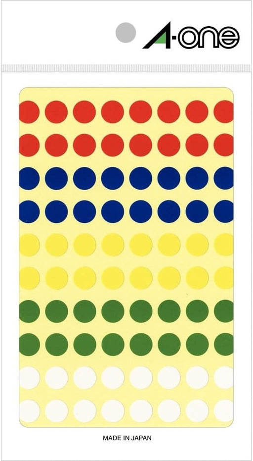 エーワン カラーラベル アソート 丸型 9mm 11シート 07014（10セット）