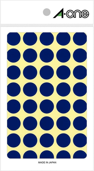 エーワン カラーラベル 青 丸型 15mm 14シート 07022（10セット）