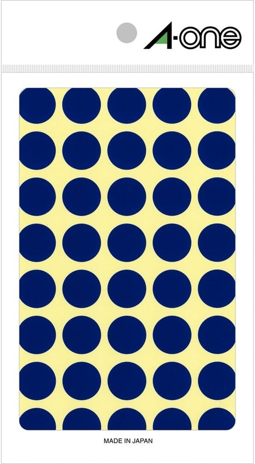 エーワン カラーラベル 青 丸型 15mm 14シート 07022（10セット）