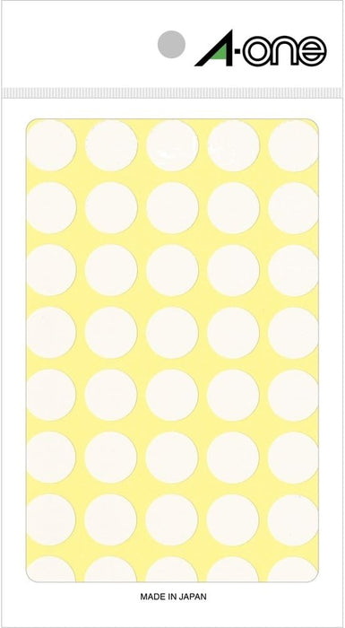 エーワン（A-one） カラーラベル 白 丸型 15mmφ 14シート（560片） 07030（10セット）