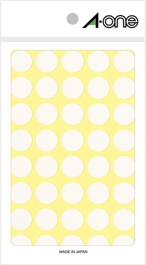 エーワン（A-one） カラーラベル 白 丸型 15mmφ 14シート（560片） 07030（10セット）
