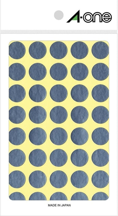 エーワン カラーラベル 銀 丸型 15mm 8シート 07032（10セット）