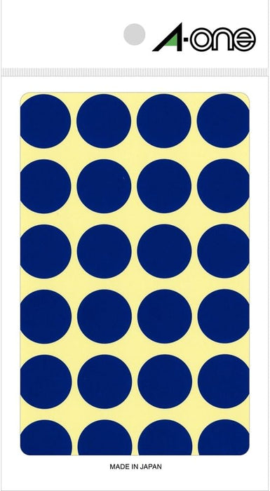 エーワン カラーラベル 青 丸型 20mm 14シート 07042（10セット）