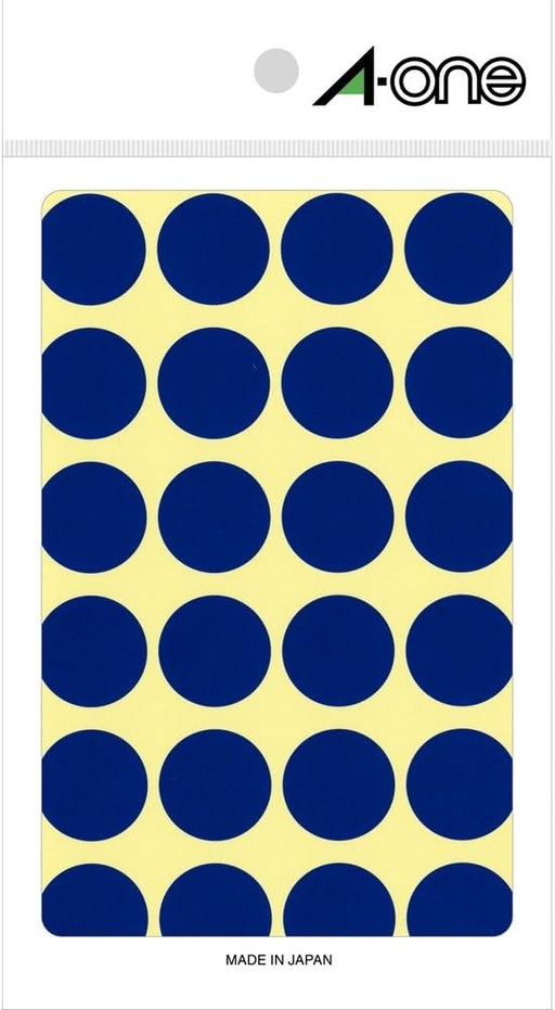 エーワン カラーラベル 青 丸型 20mm 14シート 07042（10セット）