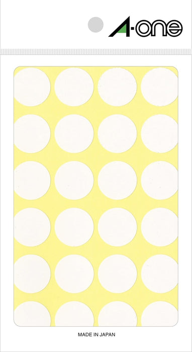 エーワン カラーラベル 白 丸型 20mm 14シート 07050（10セット）