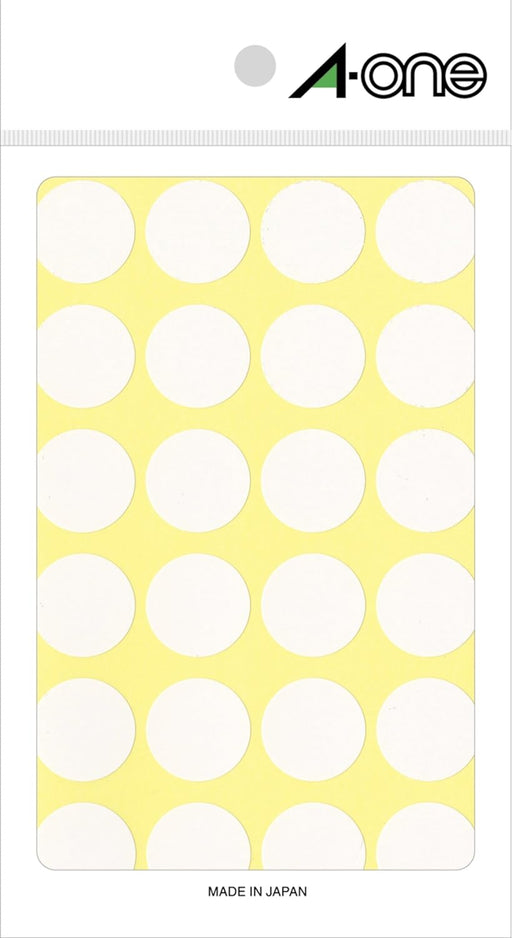 エーワン カラーラベル 白 丸型 20mm 14シート 07050（10セット）