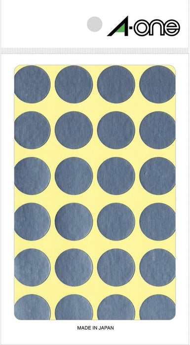 エーワン カラーラベル 銀 丸型 20mm 8シート 07052（10セット）