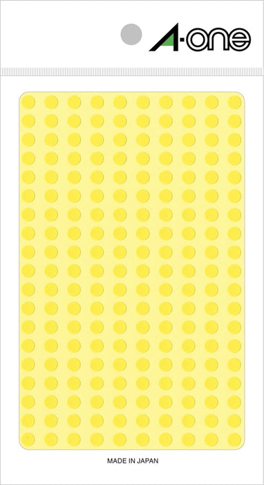 エーワン カラーラベル 黄 丸型 5mm 9シート 07064（10セット）