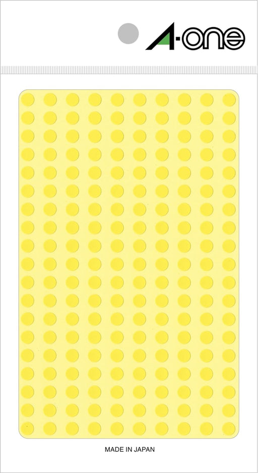 エーワン カラーラベル 黄 丸型 5mm 9シート 07064（10セット）
