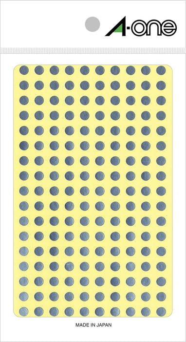 エーワン カラーラベル 銀 丸型 5mm 6シート 07072（10セット）