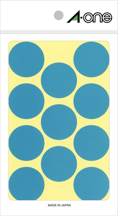 エーワン カラーラベル 空 丸型 30mm 14シート 07236（10セット）