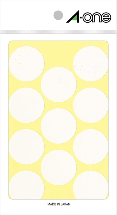 エーワン カラーラベル 白 丸型 30mm 14シート 07240（10セット）