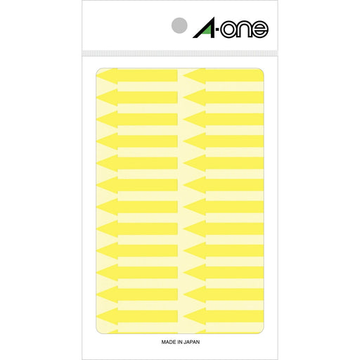 エーワン 特殊ラベル 蛍光黄 矢印 26面 4シート 08067（10セット）