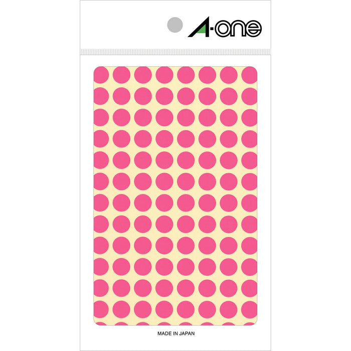 エーワン 特殊ラベル 蛍光桃 丸型 9mm 4シート 08175（10セット）