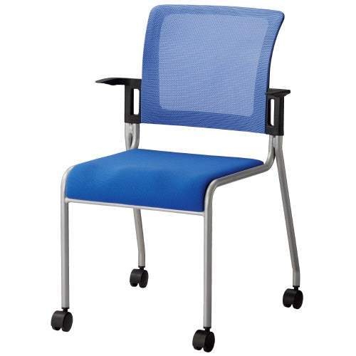 PLUS（プラス）オフィス家具 会議イス MC-4C BL キャスター脚　