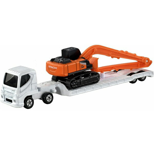 Takara Tomy No.143 Hitachi Construction Machinery Escavadeira Hidráulica ZX210-7 SLF e Veículo de Transporte de Equipamentos Pesados ​​4904810917694