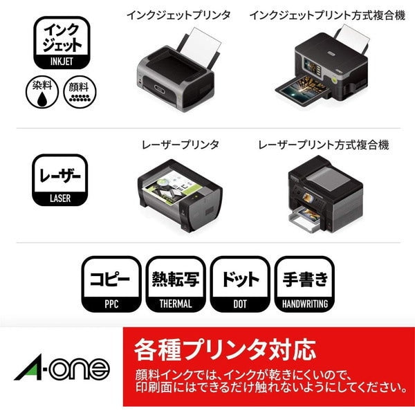 エーワン A-one マルチカード 各種プリンタ兼用タイプ 白無地 A4判 10面 キャッシュカードサイズ 100シート 51166 4906186511667