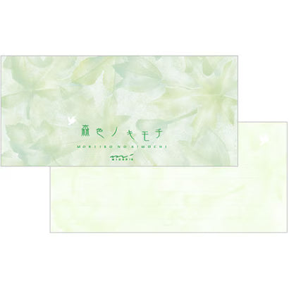 ミドリ デザインフィル DESIGNPHIL 20412006 一筆箋 森色 4902805204125（10セット）