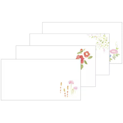 ミドリ デザインフィル DESIGNPHIL 封筒 花いろいろ柄 20408006 4902805204088（10セット）