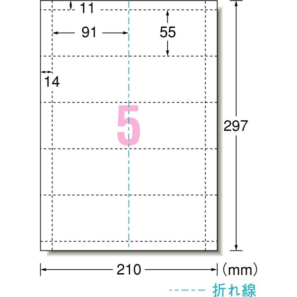 A-One Tarjeta de visita plegable multitarjeta 5 páginas 100 tarjetas 51078 4906186510783