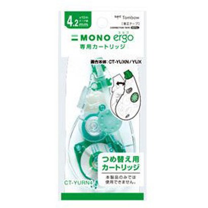 トンボ鉛筆 TOMBOW モノエルゴ 修正テープカートリッジ 4.2mmテープ幅 CT-YURN4（10セット）