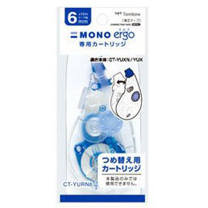 トンボ鉛筆 TOMBOW モノエルゴ 修正テープカートリッジ 6mmテープ幅 CT-YURN6（10セット）