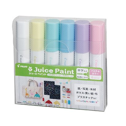 パイロット PILOT マーカー ジュースペイント 中字 6色セット パステル SJP120MN-6CP