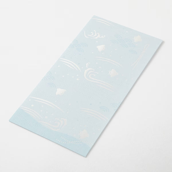 ミドリ デザインフィル DESIGNPHIL 金封589 のし袋 波千鳥柄 25589006 4902805255899（10セット）