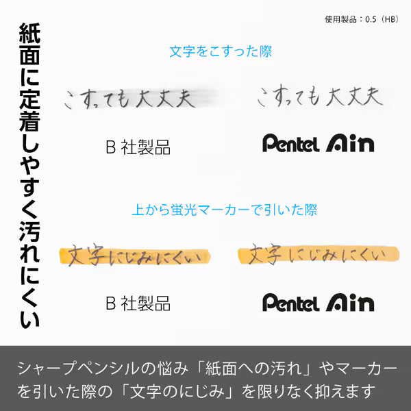 ぺんてる Pentel シャープペン芯 Pentel Ain（ぺんてるアイン） ポリシース仕様 0.3mm B XC283-B 4902506406378（5セット）