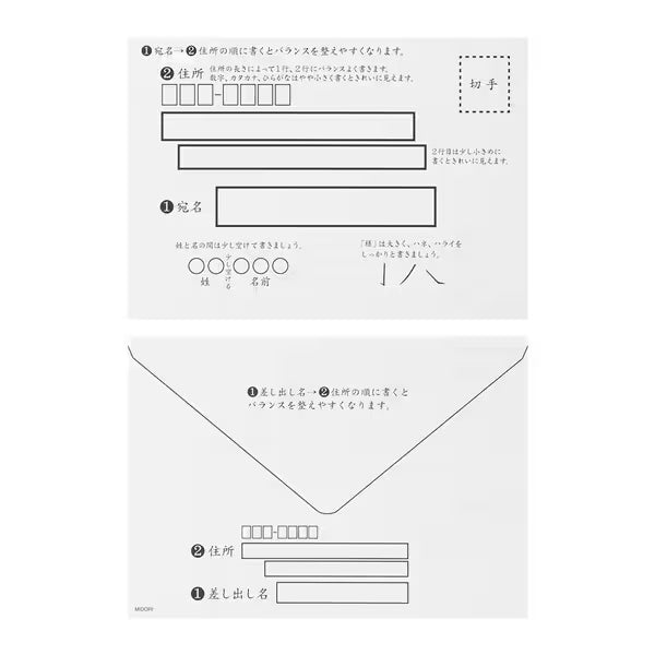 ミドリ デザインフィル DESIGNPHIL きれいな宛名が書ける封筒 洋2 20590006 4902805205900（10セット）