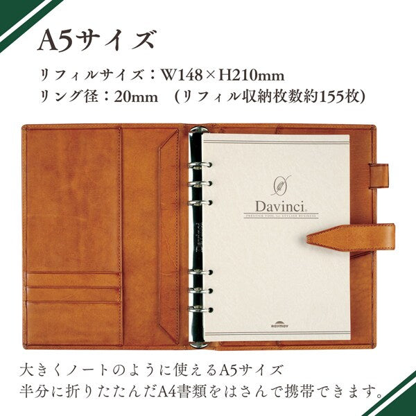 ダ・ヴィンチ グランデ A5サイズ システム手帳 ロロマクラシック ブラック DSA3010B レイメイ藤井 4902562434018（10セット）