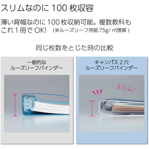 KOKUYO Limited 2 Hole Loose Leaf Binder Mineral Color A4 Pistachio Green Lu-PP158-L4LG 4901480388243