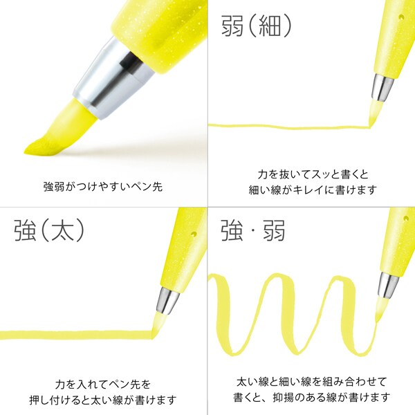 ぺんてる Pentel ぺんてる カラー筆ペン 筆タッチサインペン Neon Color Edition 蛍光オレンジ SES15C-FF 4902506419644