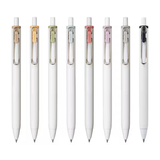 三菱鉛筆 MITSUBISHI PENCIL ゲルインクボールペン uni-ball ONE（ユニボール ワン） フィーカカラー8色セット 0.38mm 本体色：オフホワイト UMNS38FC8C 4902778319697