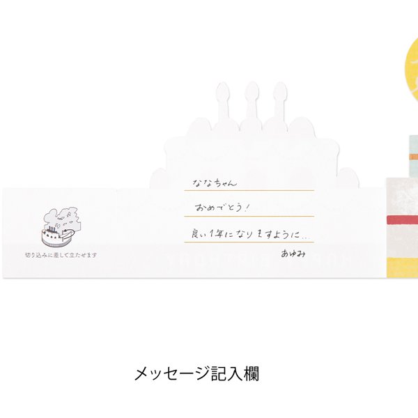 ミドリ デザインフィル DESIGNPHIL カード 立体 誕生日 ケーキ柄 88765006 4902805887656（5セット）