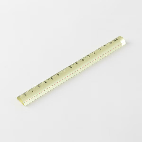 ミドリ デザインフィル DESIGNPHIL レンズ定規＜15cm＞ 黄色 42307006 4902805423076（5セット）