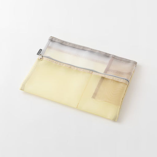 ミドリ デザインフィル DESIGNPHIL ペン&ツールポーチ＜B5＞ メッシュ ベージュ 53357006 4902805533577（3セット）